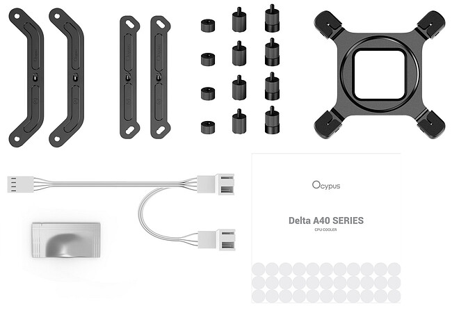 Кулер для процессора Ocypus Delta A40 Elite WH Dual Fan (Delta-A40-WH2NNWN00X-GL)