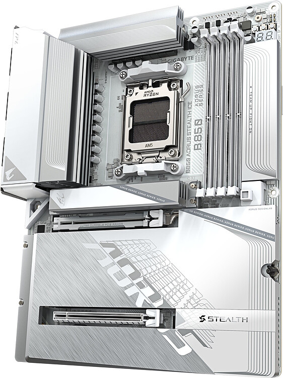 Материнская плата GigaByte B850 Aorus Stealth Ice rev. 1.0