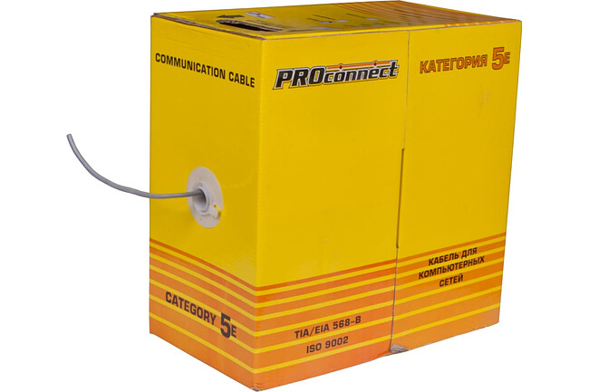 Кабель витая пара Proconnect UTP 4PR 24AWG CAT5e 305м CCA LIGHT 01-0043-2