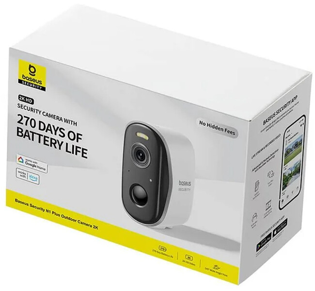 Камера видеонаблюдения Baseus Security N1 Plus S0TZ00 White (S0TZ002130)