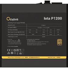 Блок питания Ocypus Iota P1200 1200W Black (Iota-P1200-G1FFBK024X-EU)