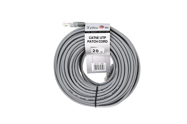 Патч-корд Telecom NA102-20m Grey