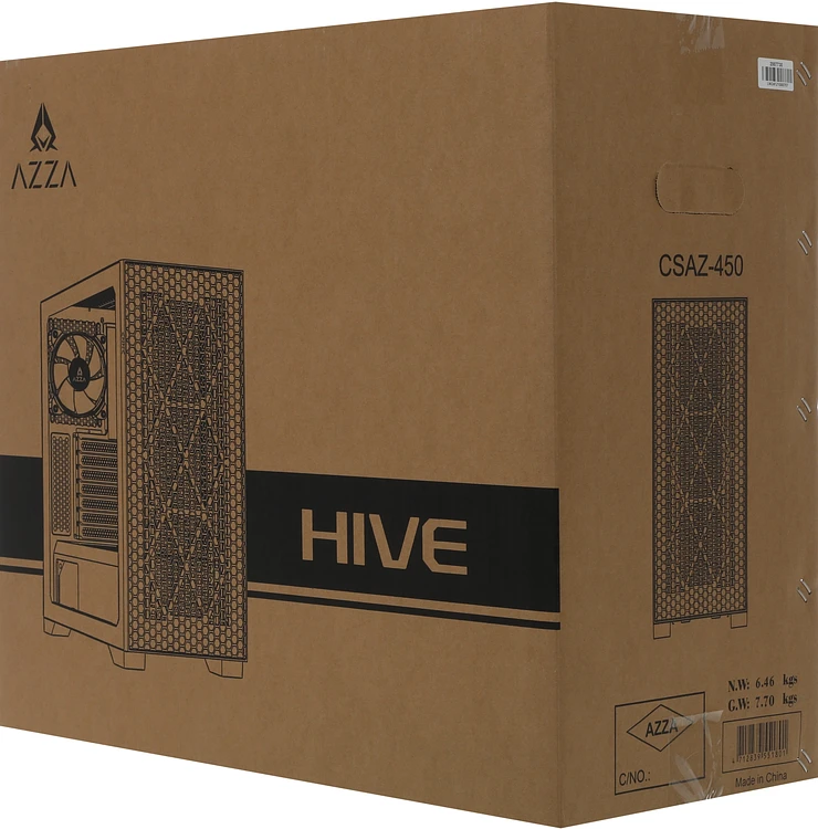 Корпус Azza Hive черный без БП (CSAZ-450)