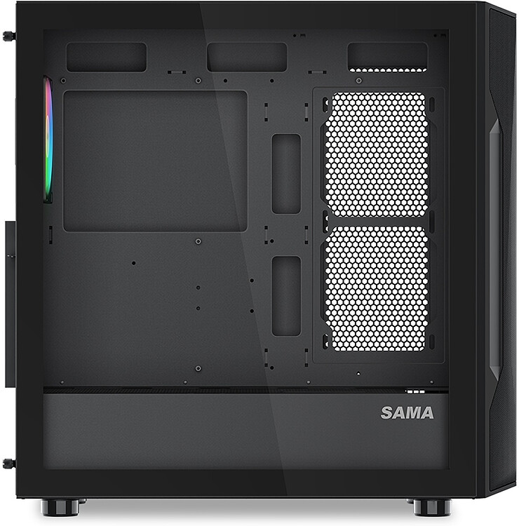 Корпус Sama S40 BK ATX без БП черный (S40-BKAPA4X1-GL)