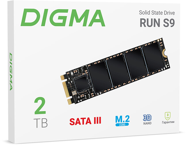 SSD диск Digma Run S9 2TB (DGSR1002TS93T)