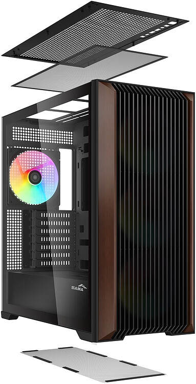 Корпус Sama Z60 BK черный (Z60-BKAWA4X1-GL)