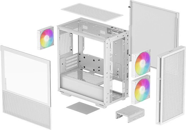Корпус DeepCool CH360 mATX без БП White (R-CH360-WHAPE3-G-1)
