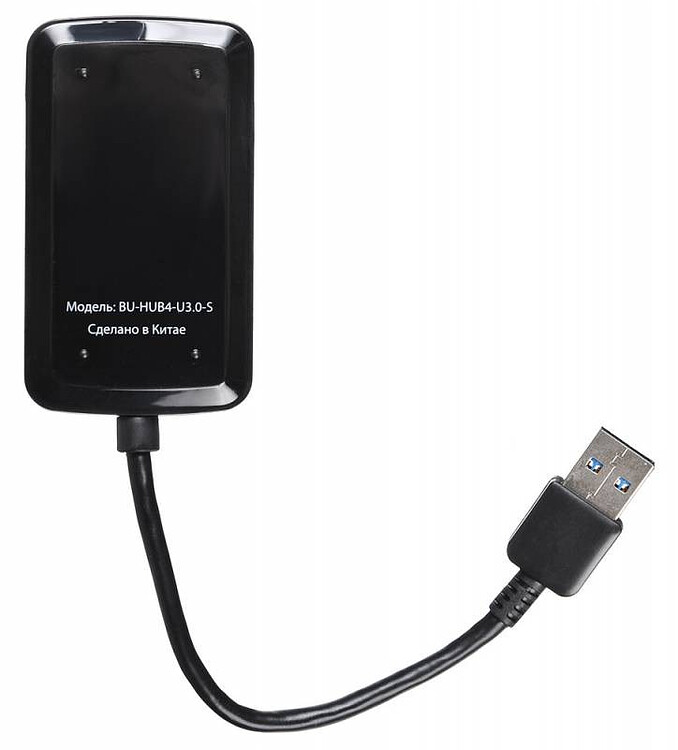 USB-хаб Buro BU-HUB4-U3.0-S черный