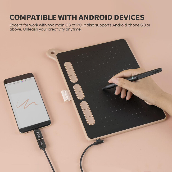 Графический планшет Parblo Ninos M Pink