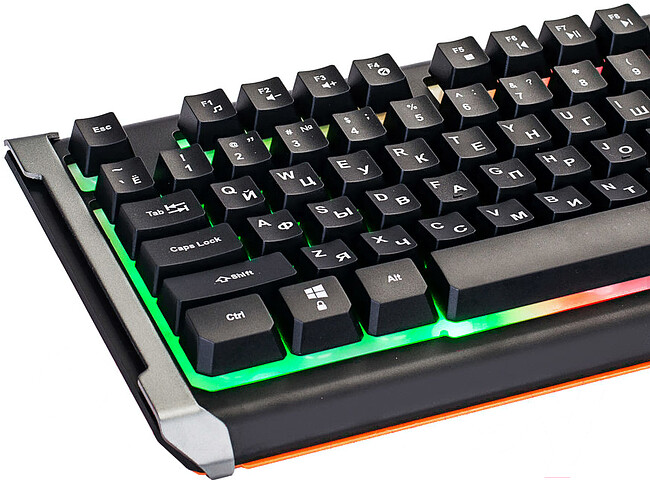 Клавиатура Oklick 710G Black Death черный/серый (476393)