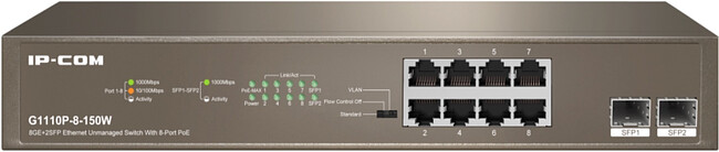 Коммутатор IP-COM G1110P-8-150W
