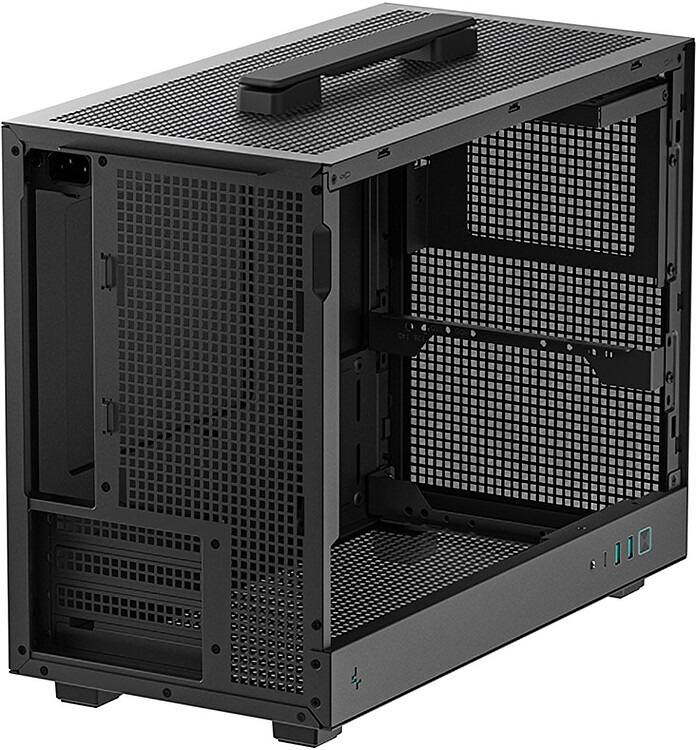 Корпус DeepCool CH160 Plus miniITX без БП черный (R-CH160-BKNGM0-G)