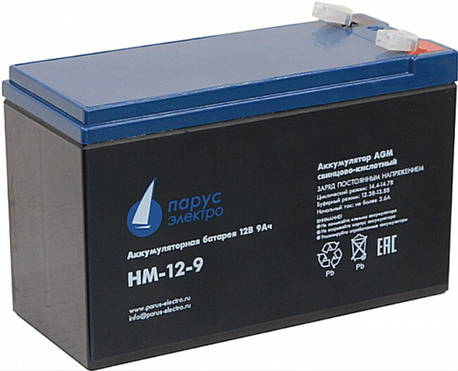 Аккумулятор для ИБП Парус электро HM-12-9 Аккумулятор для ИБП Парус электро HM-12-9