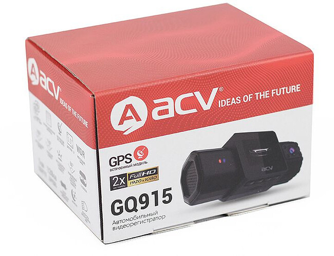 Автомобильный видеорегистратор ACV GQ915 черный (34935)