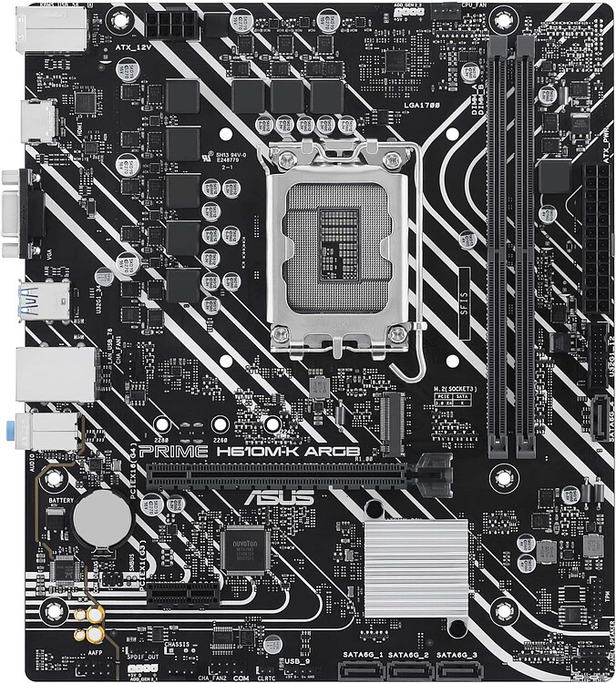 Материнская плата ASUS PRIME H610M-K ARGB