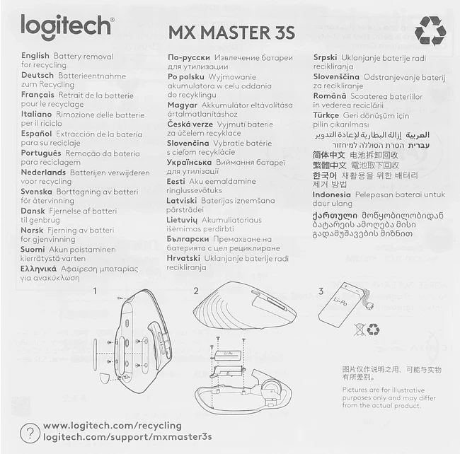 Мышь Logitech MX Master 3S светло-серый (910-006566)
