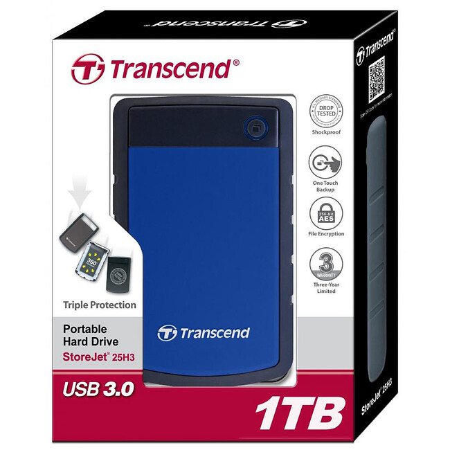 Внешний накопитель Transcend 1TB TS1TSJ25H3B