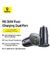 Автомобильное зарядное Baseus BS-C15C2 GoTrip DP1 Car Charger C+C 30W Cosmic Black (C00072300123-01)
