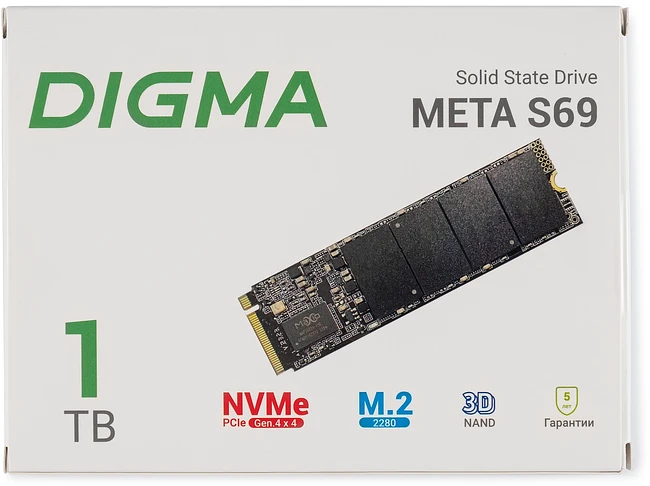 SSD диск Digma Meta S69 M.2 2280 1TB (DGSM4001TS69T)