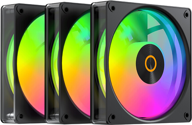 Комплект вентиляторов для корпуса Ocypus Gamma F12 Elite BK ARGB Reverse Blade 3 IN 1 Black (Gamma-F12-BK3AM01E-GL)
