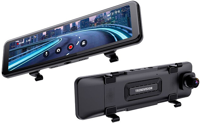 Автомобильный видеорегистратор TrendVision CarPlay Mirror черный