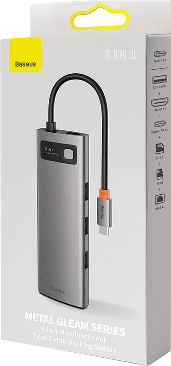 USB-хаб Baseus Metal Gleam Gray (CAHUB-CV0G)