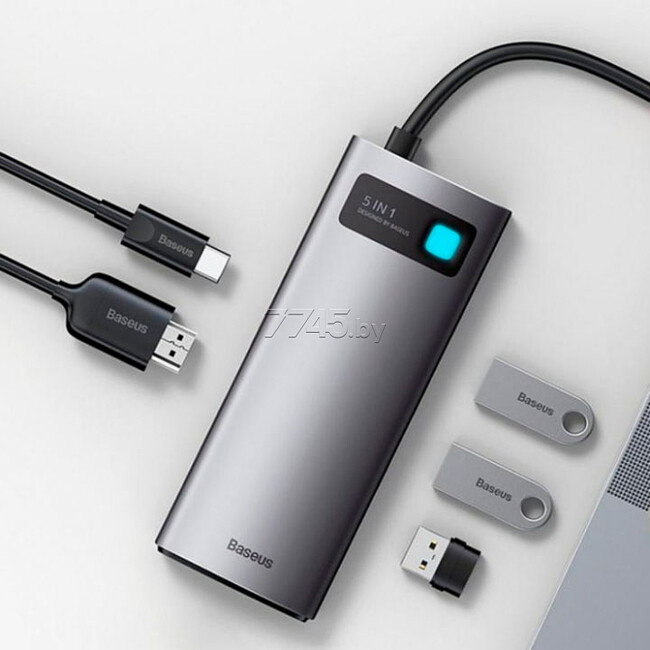 USB-хаб Baseus Metal Gleam Gray (CAHUB-CX0G)