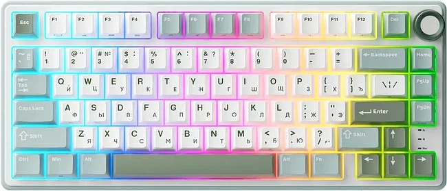 Клавиатура Royal Kludge R75 K Silver switch/Skycyan