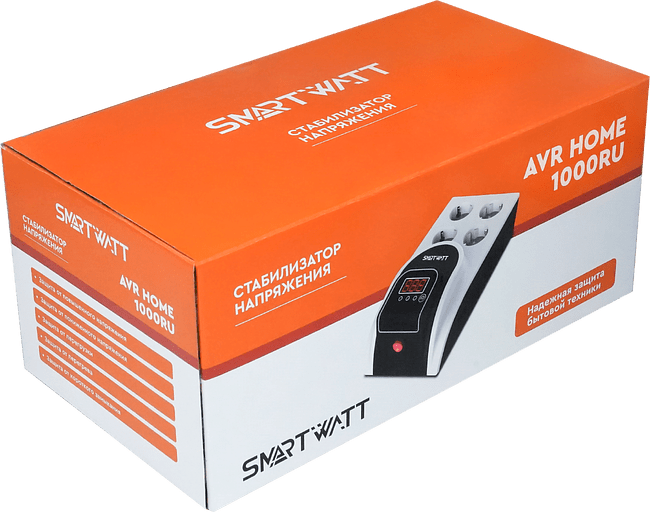 Стабилизатор напряжения Smartwatt AVR Home 1000RU белый (4512020110001)