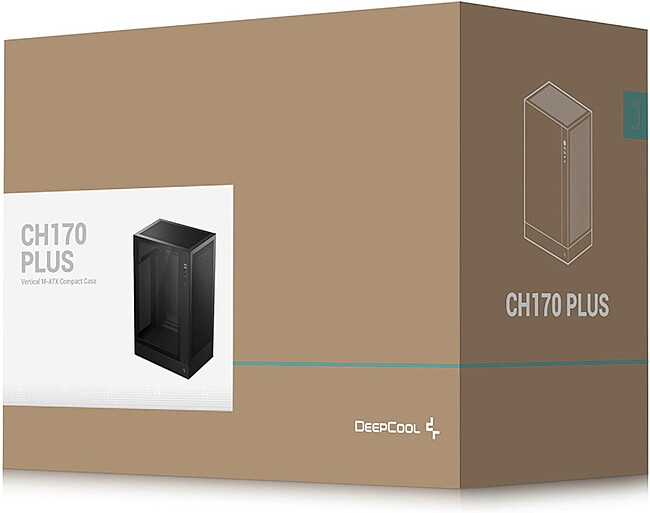 Корпус DeepCool CH170 Plus miniITX без БП черный (R-CH170-BKNGM0-G)