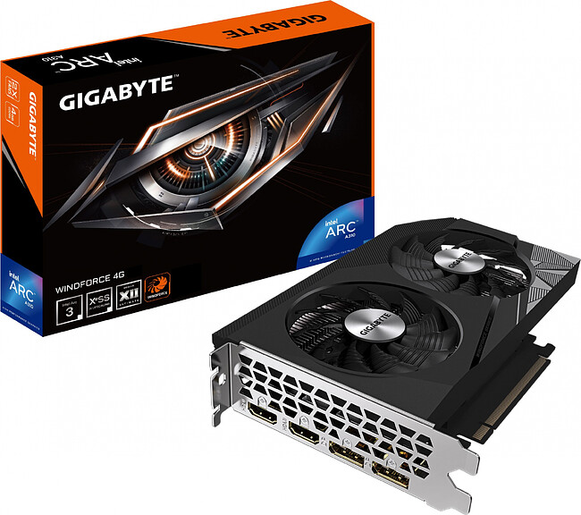 Видеокарта GigaByte Intel Arc A310 Windforce 4GB (GV-IA310WF2-4GD)