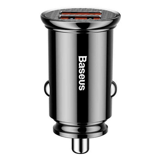 Автомобильное зарядное Baseus Circular Plastic Black (CCALL-YD01)
