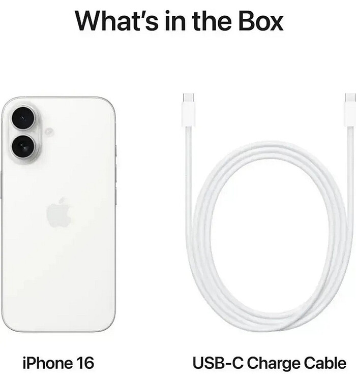 Смартфон Apple iPhone 16 256GB A3286 White (MYDX3J/A)