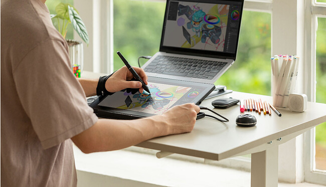 Графический планшет Huion Kamvas 13 Gen3 розовый