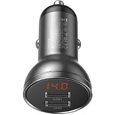 Автомобильное зарядное Baseus Digital Display Gray (CCBX-0G)