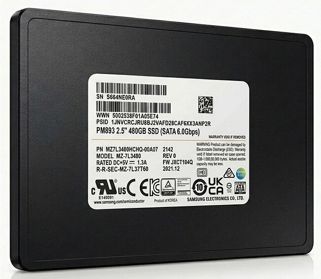 SSD диск Samsung PM893 480GB (MZ7L3480HCHQ-00A07)
