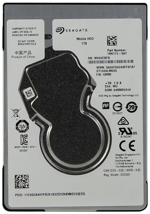 Жесткий диск Seagate Mobile 1TB (ST1000LM035)