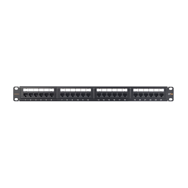 Патч-панель Nikomax NMC-RP24UD2-1U-BK