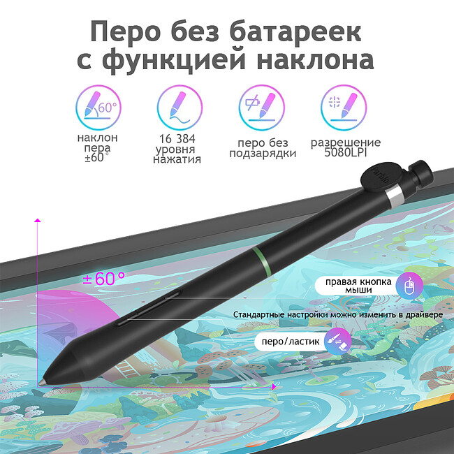 Графический планшет Parblo Coast 12pro Gen2 Black