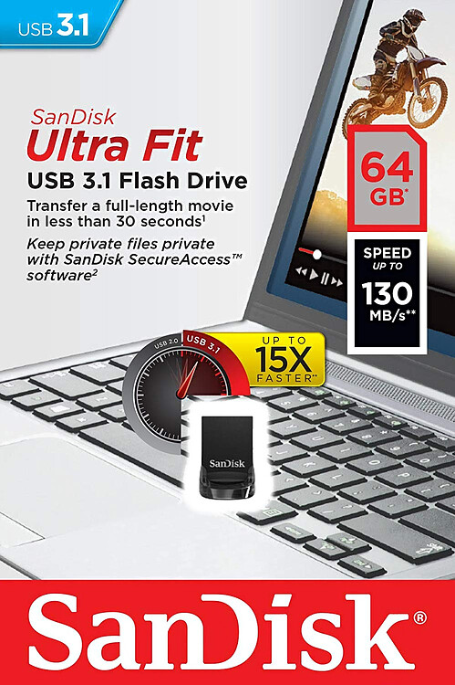 USB Flash-накопитель SanDisk Ultra Fit 3.1 64GB (SDCZ430-064G-G46)