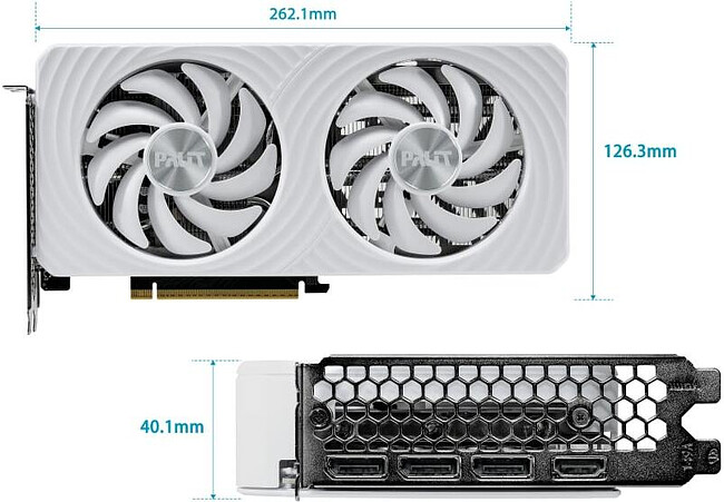Видеокарта Palit GeForce RTX 5060 Ti OC 8GB GDDR7 белый (NE7506TU19P1-GB2062M)
