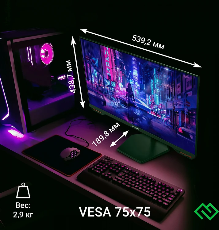 Монитор Digma Overdrive 24P511F черный (DM24SG02)