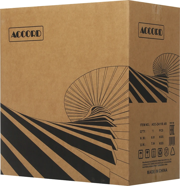 Корпус Accord ACC-ZA11B AR без БП черный