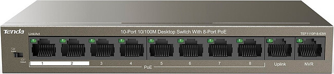 Коммутатор Tenda TEF1110P-8-63W