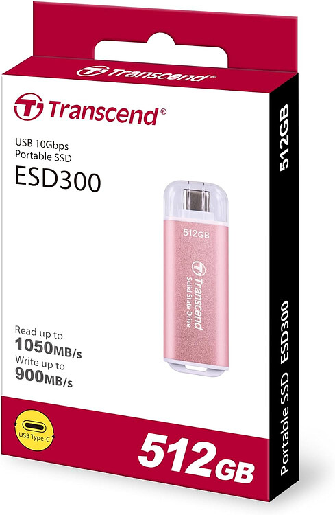 Внешний накопитель Transcend ESD300 2TB розовый (TS2TESD300P)