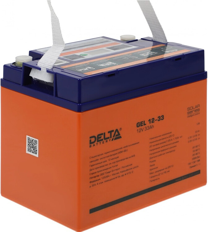 Аккумулятор для ИБП Delta GEL 12-33 Аккумулятор для ИБП Delta GEL 12-33