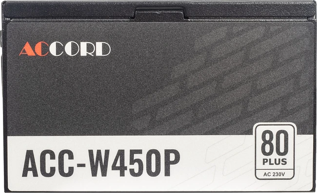 Блок питания Accord ATX ACC-W450P 80 Plus White 450W Black