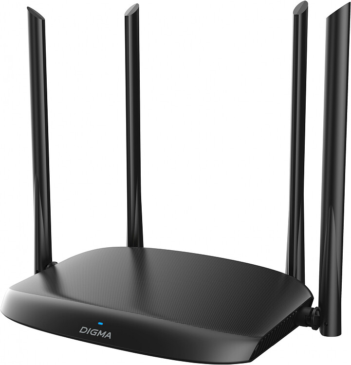 Роутер беспроводной Digma DWR-AC1202 черный
