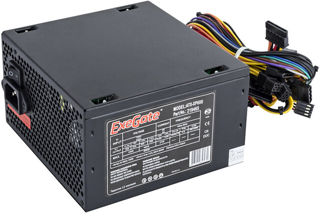 Блок питания ExeGate XP600 600W (EX219465RUS)