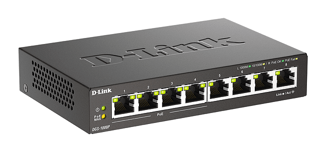 Коммутатор D-Link DGS-1008P/F3A